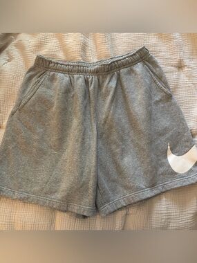 Nike Men’s Gray Fleece Shorts with Swoosh SZ XXL